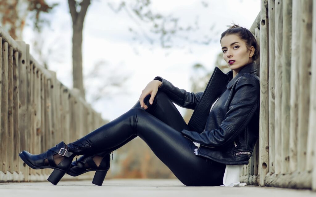 leather pants in winter trending clothes
