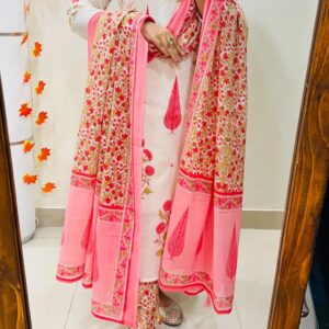 Premium Rich Cotton Suit in Floral Design